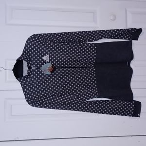 Maloja gray star printed athletic top, long sleeve, sz xl nwt